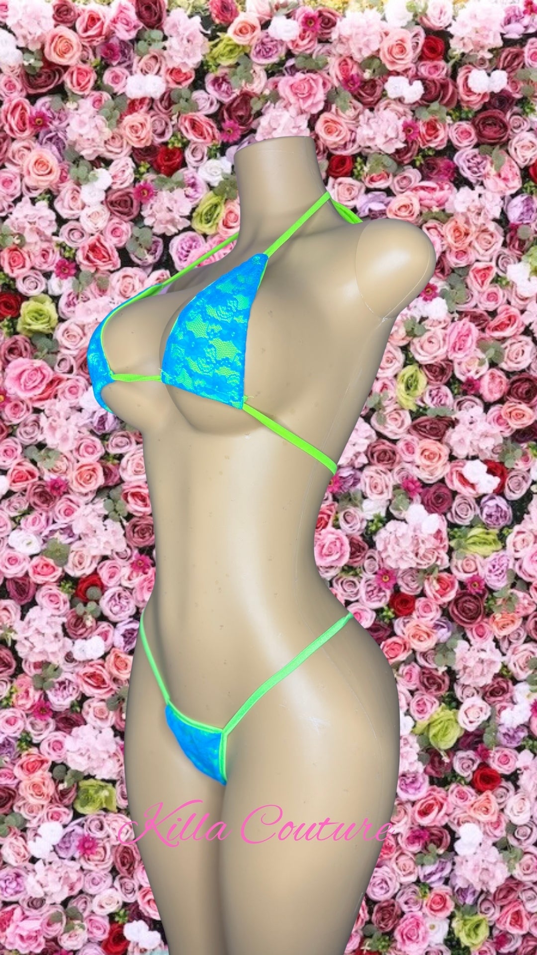 Neon two piece bikini