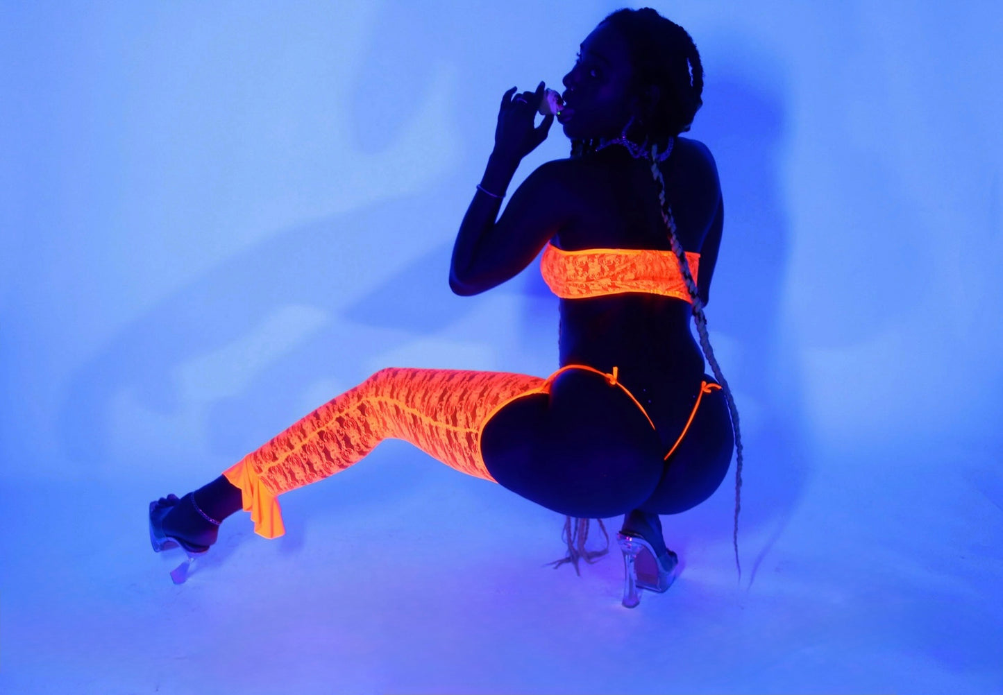 UV- Orange Bandeau Pantset