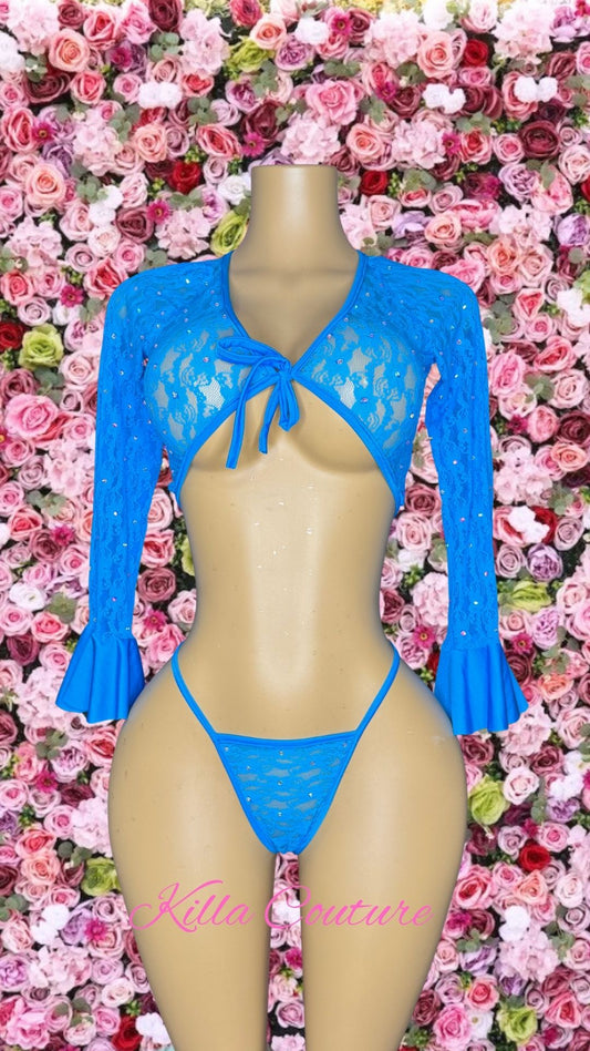 Blue-Bell Sleeve Two Piece